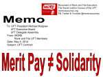 "MEMO to UFT President Michael Mulgrew from Movement of Rank and FIle Educators MERIT PAY ≠ Solidarity"