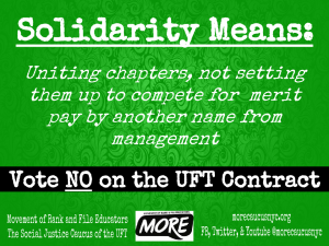 "solidarity mean: uniting chapters, not setting them up to compete for merit pay by another name from management"