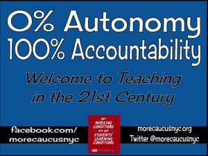 "0% autonomy, 100% accountability welcome to teaching in the 21st century"